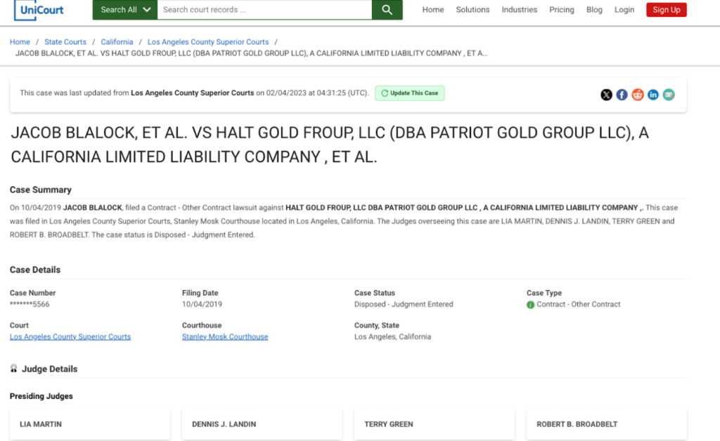 Patriot Gold Group lawsuit